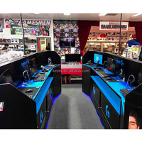 Personnalisé Moderne En Bois pour Vitrine pour Ordinateur Boutique Présentoir Meubles avec Électronique Comptoir Boutique Affichage Décoratif