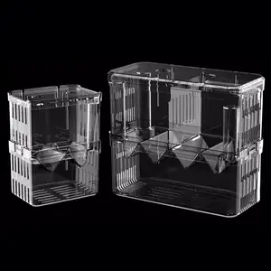 Aquarium Isolatiebox Guppy Kweekdoos In De Tank Acryl Suspensie Arcering Box Verloskamer Kleine Jongen Jonge Grote Vissen