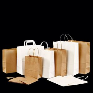 Cake Kraft Carry <b>Paper</b> Bag With Handles Custom Food Grade Eco Bakery Bread Sandwich Cookie Packaging Party Bag - Product Image 1