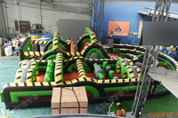 Parcours d'obstacles gonflable personnalisé Lilytoys Mega Run 5K pour enfants et adultes, grand parcours d'obstacles pour l'extérieur