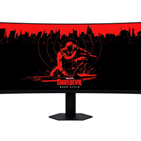 Nouvel écran d'ordinateur LED RGB ultra-large 34 pouces 4K75Hz HDR avec support rotatif réglable en hauteur DP/ pour usage professionnel au bureau