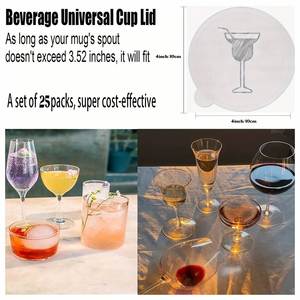 Tapa Protectora Personalizada para Bebidas, Desechable, Impermeable, Ecológica, Autoadhesiva, de Papel de Aluminio con Logotipo, para Vasos de Bebidas Alcohólicas - Product Image 3