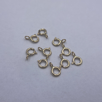 Connecteur de chaîne à fermoir à ressort en Or 14K Au585 pour colliers, bracelets, chaînes de cheville, accessoires et composants pour la fabrication de bijoux DIY