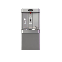 Fuente de Agua Eléctrica Fría de Acero Inoxidable Montada en la Pared con Sensor de Activación Sin Contacto y Manos Libres para Llenado de Botellas