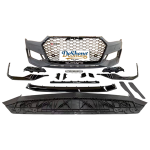 Matériel PP de haute qualité, pour <span class=keywords><strong>Audi</strong></span> A4, <span class=keywords><strong>S4</strong></span>, mise à niveau vers kit carrosserie RS4, pare-chocs avant, phares, calandre, spoiler avant. Facile à installer. - Product Image 2