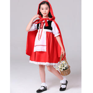 Disfraz de Halloween para niñas y niños, vestido de princesa Caperucita Roja de cuentos de hadas <span class=keywords><strong>Grimm</strong></span>, Cosplay de películas y TV - Product Image 2