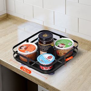 Support métallique rotatif à épices, étagère pour assaisonnement, articles de cuisine, ménage, rangement de maquillage - Product Image 3