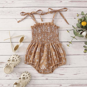 Verano hermanas europeas y americanas vestido para niños estampado de flores mameluco moda ropa de bebé - Product Image 5