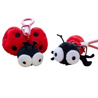 Jouets en peluche insectes (scarabées, cafards), breloques porte-clés abeilles, en coton PP et polyester, accessoires cadeaux unisexes pour sacs à dos