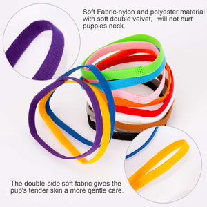 Wholesale New Design Fashion <b>Adjustable</b> Hook and Loop <b>Strap</b> Nylon Pet Dog Collar - Product Image 3