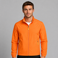 Chaqueta Deportiva Ligera para Hombre con Logotipo Imprimible, Cuello Alto, Cierre Completo, Color Neón, Uniforme Personalizado para Equipo, Venta al Por Mayor, 20 Colores