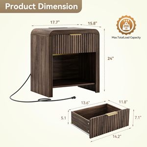 SENYU Decor <b>Stand</b> Two Tier Storage Display <b>Stand</b> for Living Room Bedside - Product Image 2