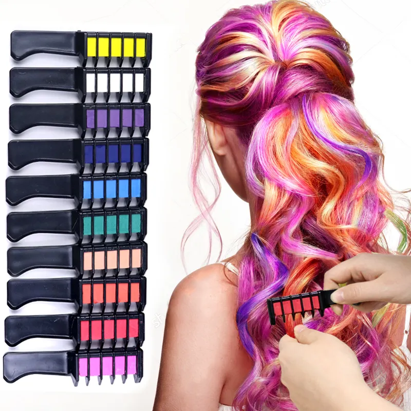 Washable Hair color Dye pastel diy Temporary Hair Chalk Comb for kids