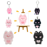 Porte-clés personnalisé en peluche douce en forme de chat pour sacs, accessoires de décoration de clés de voiture, jouet porte-clés en peluche sur mesure