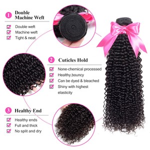 Cheveux brésiliens vierges à cuticules alignées, bouclés crépus, avec closure frontale en dentelle HD, extensions <span class=keywords><strong>de</strong></span> cheveux humains indiens, produits phares - Product Image 2