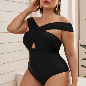 2023 New Custom ized Large Size One Piece von den Schultern <span class=keywords><strong>Fat</strong></span> Woman <span class=keywords><strong>Bikini</strong></span> Badeanzug Großhandel - Product Image 4
