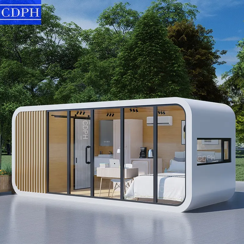 Nhà Mô-đun Prefab 40ft 20ft Nhà Nhỏ Cabin Nhà Văn Phòng Di Động Cabin Apple Cabin