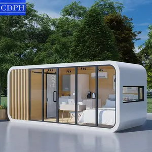 Casa prefabricada modular de 20 y 40 pies, casa pequeña, portátil, para oficina, cabaña apple