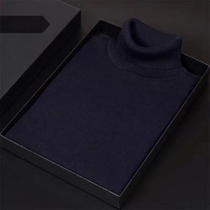 <span class=keywords><strong>Jersey</strong></span> de <span class=keywords><strong>cuello</strong></span> <span class=keywords><strong>alto</strong></span> de Cachemira liso Casual de manga larga en blanco suéter de moda para <span class=keywords><strong>hombre</strong></span> traje - Product Image 4