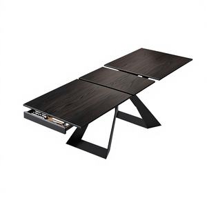 โต๊ะรับประทานอาหารปรับขยายได้ RAM INDUSTRIE N55 พร้อมลิ้นชัก สีดำ สไตล์ครัวทันสมัย - Product Image 1