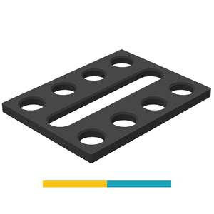 Placa adaptadora 200x150mm SteelPlus-SteelEco GPPH, 12mm de espesor, orificios de 16mm - Product Image 1
