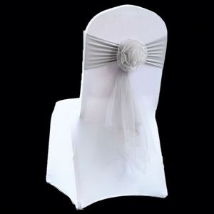 Bande de chaise extensible en spandex pour mariage, ceinture de chaise en gros pour décoration d'événements et de fêtes - Product Image 5