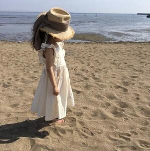 Stile elegante alla moda maniche volanti da ragazza in cotone da principessa vestito da festa da bambina vestiti da bambina costumi adorabili - Product Image 1
