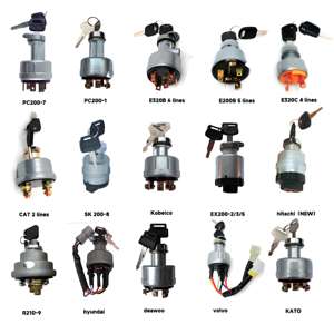 Interruptor de arranque, interruptor de encendido con llaves para XCMG XE60 XE75 XE135 XE150 XE200, accesorios para excavadora, excavadora - Product Image 4