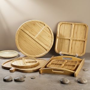 Vassoio per Colazione in Bambù Ecologico con Logo Personalizzato, Piatto di Servizio in Legno Monouso per Hotel e Cucina, MOQ 1 Pezzo, Piatto per Dessert - Product Image 4