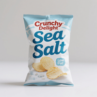 Sac de thermoscellage arrière en feuille d'aluminium à impression personnalisée sac de thermoscellage à dos scellé pour croustilles de pomme de terre de qualité alimentaire chips de maïs