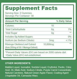 <span class=keywords><strong>Moringa</strong></span> Gummies untuk pria wanita, ekstrak daun <span class=keywords><strong>Moringa</strong></span> Organik Super makanan, kaya antioksidan, vitamin untuk energi, lambung & Bersantai - Product Image 2