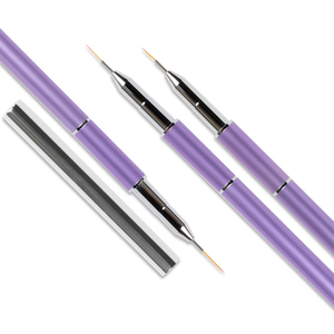 Pinceau à ongles en nylon à manche violet pour le dessin au gel, la peinture de lignes fines, les outils de manucure avec logo OEM - Product Image 1