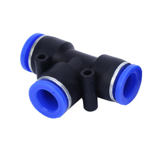 Raccordi per Tubi Pneumatici Serie PE e PUT, Connettore a <span class=keywords><strong>T</strong></span> a 3 Vie in Plastica per Tubi PE - Product Image 1