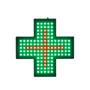 Letrero LED Digital de Cruz de Farmacia 12x12, Verde y Rojo, para Interiores, Centro Comercial, Aeropuerto, 1 Año de Garantía - Product Image 1