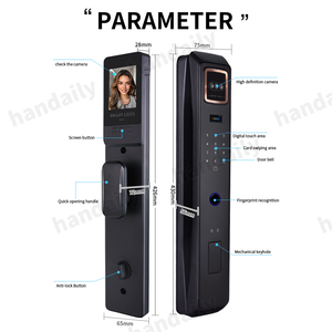 Handaily nhận dạng khuôn mặt Video intercom <span class=keywords><strong>Door</strong></span> Lock wishome App Keyless nhập vân tay thẻ Key mở khóa thông minh khóa với máy ảnh - Product Image 6