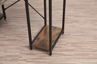 Bureau d'ordinateur portable industriel durable et réglable avec plateau pour clavier et étagères de rangement, bureau d'écriture rustique pour le bureau à domicile