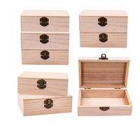 Boîtes en bois non finies bon marché pour l'artisanat Emballage pour petit sachet de thé Bijoux Signes muraux Artisanat en bois de qualité