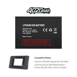 แบตเตอรี่ลิเธียมไอออน 3.7V 4020mAh สำหรับ W-6 Netgear Unite Pro 781S AirCard 781S 4G AT&T Unite Pro Hotspot แบตเตอรี่ทดแทน - Product Image 2
