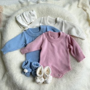 शरद ऋतु सर्दियों की बुटीक शिशु को बुना हुआ चूकी स्वेटर रोपर लंबे आस्तीन बच्चे के बुना हुआ स्वेटर रोमांस - Product Image 3