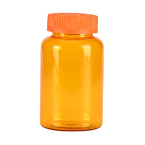 Customized 250cc health supplement bottles, food-grade plastic <b>containers</b> (for pills, calcium tablets, fish oil), PET <b>small</b> - Product Image 1