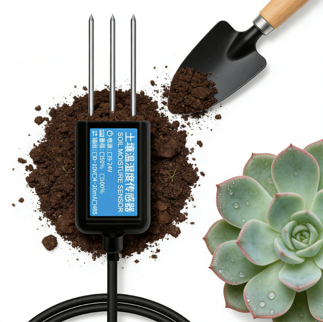 Portable Multi Parameter RS485 Soil Sensor Soil Tester for Real-time Monitoring of Temperature, Humidity/EC/pH/NPK