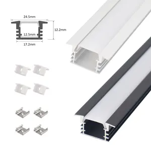 Заводская цена 001A 2020 алюминиевый экструзионный белый черный цвет 25*12 мм светодиодный профиль алюминий