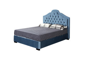 Cadre <span class=keywords><strong>de</strong></span> <span class=keywords><strong>lit</strong></span> <span class=keywords><strong>de</strong></span> rangement double avec tête <span class=keywords><strong>de</strong></span> <span class=keywords><strong>lit</strong></span> Queen Size pour l'exportation <span class=keywords><strong>Lit</strong></span> doux en tissu <span class=keywords><strong>bleu</strong></span> - Product Image 5