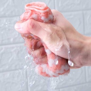 <span class=keywords><strong>Lingette</strong></span> cationique en microfibre corail polaire absorbant rayé essuie-mains sans huile vaisselle cuisine nettoyage <span class=keywords><strong>lingette</strong></span> chiffon à récurer - Product Image 5