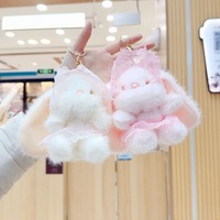 Porte-clés Lapin en Dentelle Moelleux, Vente en Gros, Jouet en Peluche Doux et Mignon, Mini Lapin Kawaii, Breloque de Sac, Pendentif Poupée