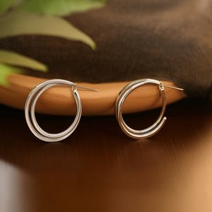 Aros de Acero Inoxidable con Baño de Oro PVD, Joyería de Moda Sostenible y Resistente - Product Image 3