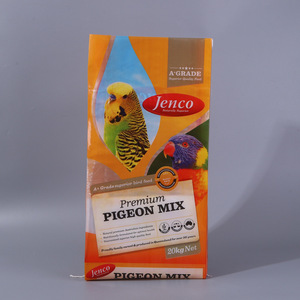 Sacchi in Tessuto Plastico Laminato Interno Stampato per Mangime Uccelli Pappagalli Confezione Cereali Sacchi Gialli 20kg per Mangime Uccelli - Product Image 1