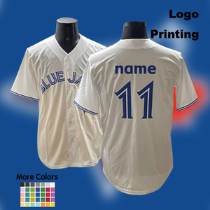 Maillot de baseball unisexe en mesh de haute qualité, numéro 11 cousu, maillot de supporter de Toronto, séchage rapide, haut de sport urbain, maillots de sport - Product Image 1