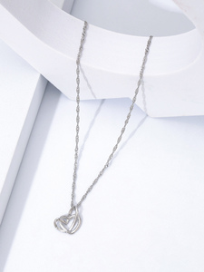 Collana pendente all'ingrosso doppio cuore che tocca la collana arenaceo macinato amore - Product Image 4