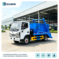 Camion à ordures Dongfeng Dolica à bras oscillant 4x2, camion compacteur à ordures LHD/RHD, prix des camions à ordures, camion compacteur à ordures Euro 3